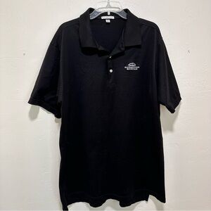 Peter Millar Black 100% Cotton Polo Golf Shirt, Superstition Mountain Sz XXL‌